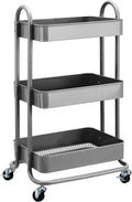 Amazon Basics 3-Tier Rolling Utility or Kitchen Cart, Lockable Wheels by AmazonBasics