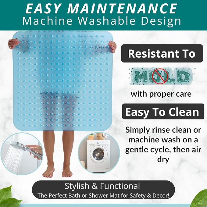 ENKOSI Extra Large Square Non Slip Shower Mat - Image 4