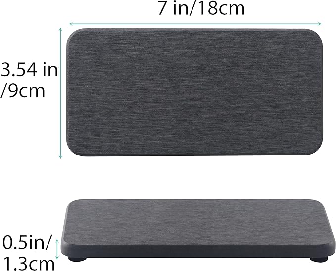 2 Pcs Water Absorbing Stone Trays, Kitchen/Bathroom Sink Soap Dish, Diatomite - Image 3