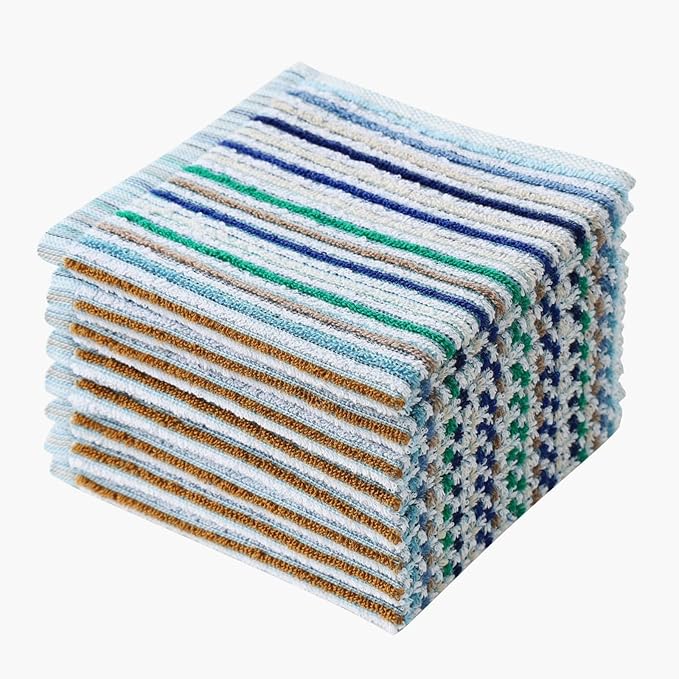 Oeleky Kitchen Dishcloths for Washing Dishes, Ultra Absorbent Dish Rags by OELEKY