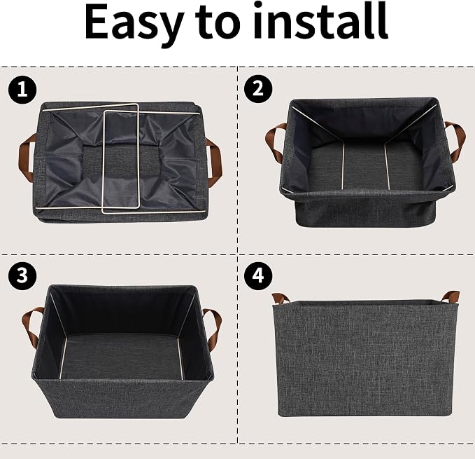 GRANNY SAYS Storage Baskets for Shelves, Closet Organizer Bins, Clothes Storage - Image 7