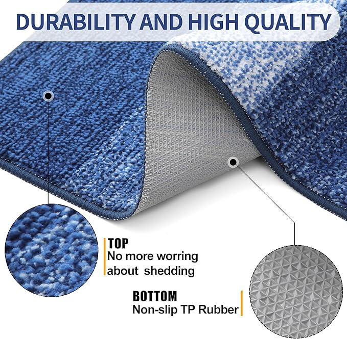 Kitinjoy Indoor Outdoor Door Mat, 47x20 Non-Slip Absorbent Dirt Trapper - Image 3