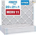 Aerostar 20x21x1 MERV 11 Pleated Air Filter, AC Furnace Air Filter, 6 Pack by AirFiltersDelivered