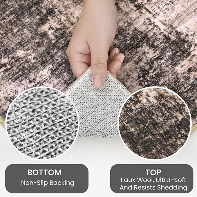 IOHOUZE Abstract Area Rug 3x5 Ft Washable Rugs - Image 3