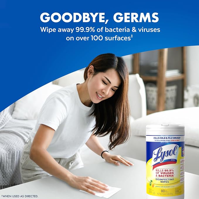 Lysol Disinfectant Wipes Bundle, Dorm Room Essentials, - Image 7