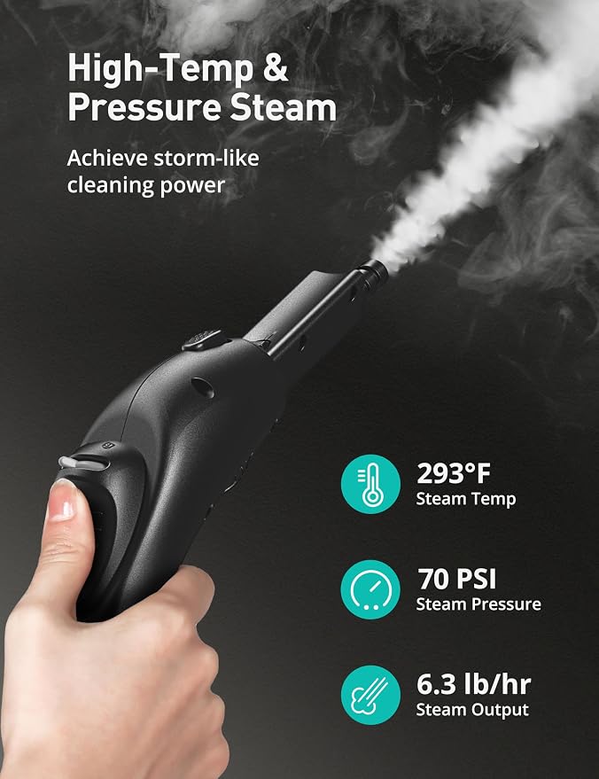 Steam Cleaner, 293°F 58 PSI Powerful Multipurpose Handheld Steam Mop - Image 5