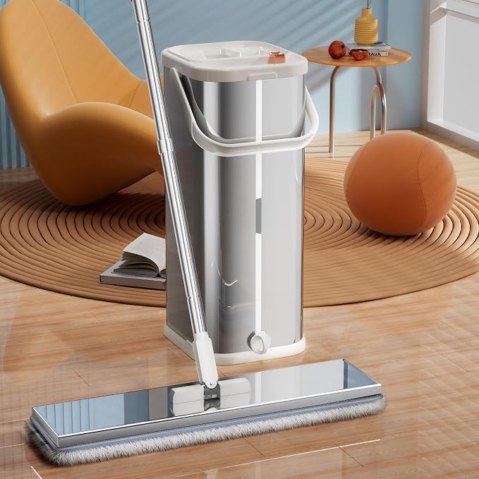 Stainless Steel Mop and Bucket Set - Image 2