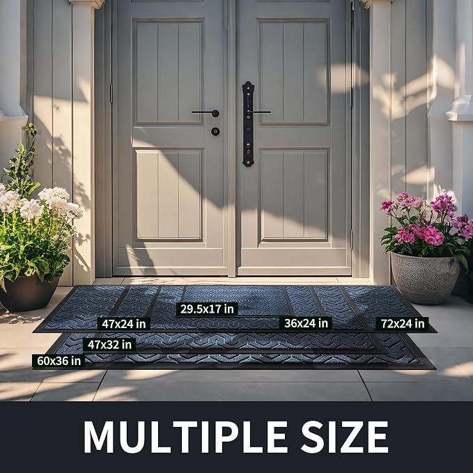 Yimobra Large Door Mat Outside Entrance 47x32, Waterproof Heavy Duty Outdoor - Image 2