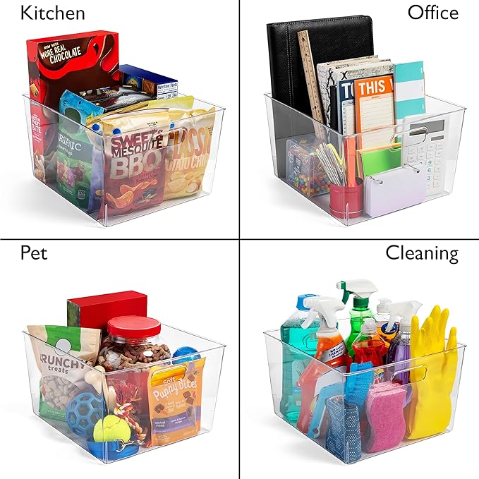 ClearSpace Clear Plastic Storage Bins – XL 4 Pack Perfect - Image 5