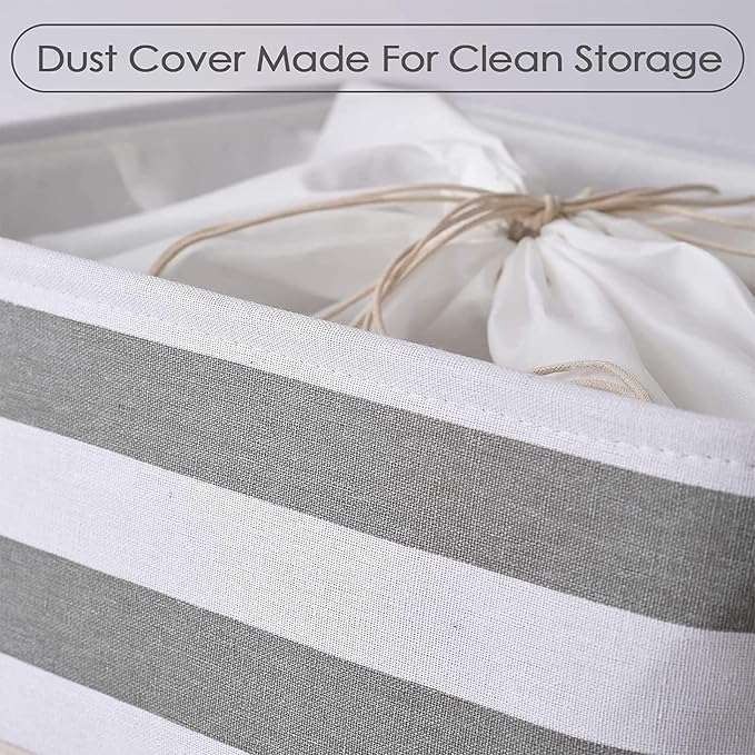 TheWarmHome Jumbo Storage Bins Baskets, Sturdy Fabric Organizing Basket - Image 2