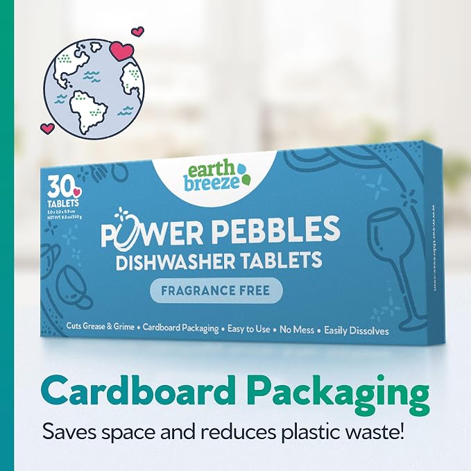 Earth Breeze Power Pebbles Dishwasher Tablets, Tough on Grease, Gentle on Dishes - Image 4