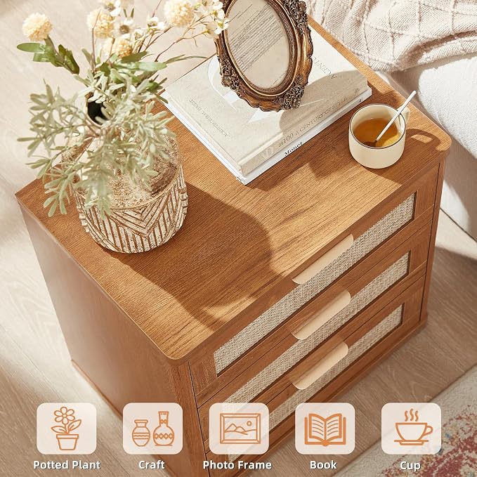 LEYAOYAO Rattan Night Stand Set of 2 - Image 8