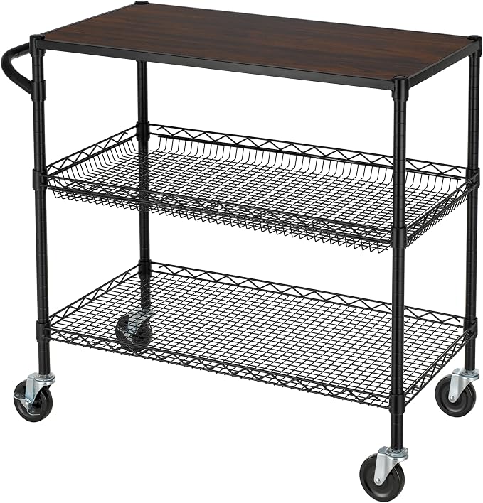 Finnhomy 3 Tier Heavy Duty Commercial Grade Utility Cart by Finnhomy