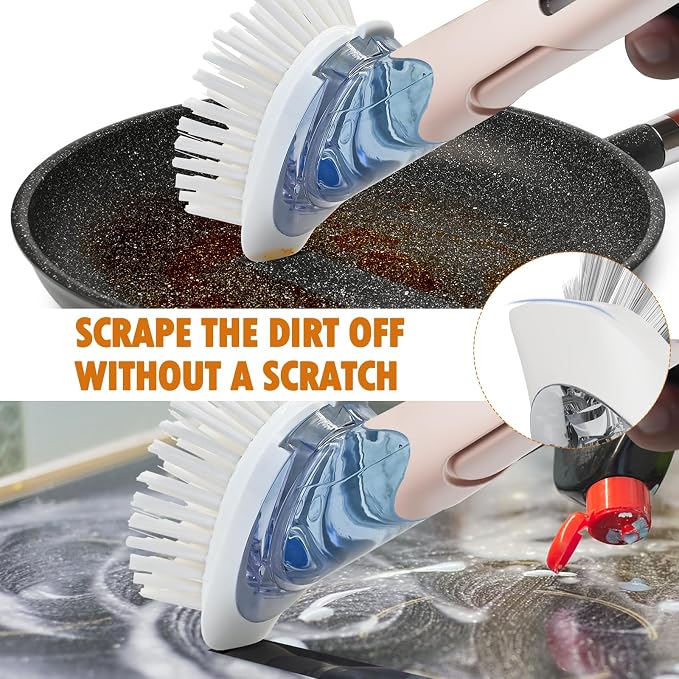 Soap Dispensing Replacement Dish Brush Storage Set - Image 3