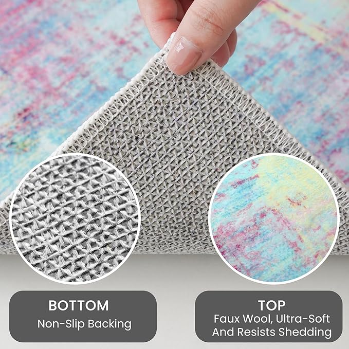 IOHOUZE Abstract Area Rug 3x5 Ft Washable Rugs - Image 4