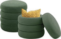 Round Ottoman with Storage Boucle Ottoman Stool Removable Lid by Krcix