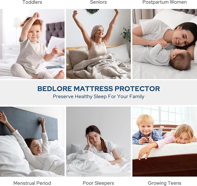 BEDLORE Waterproof Mattress Protector, Twin XL Size Mattress Pad - Image 6