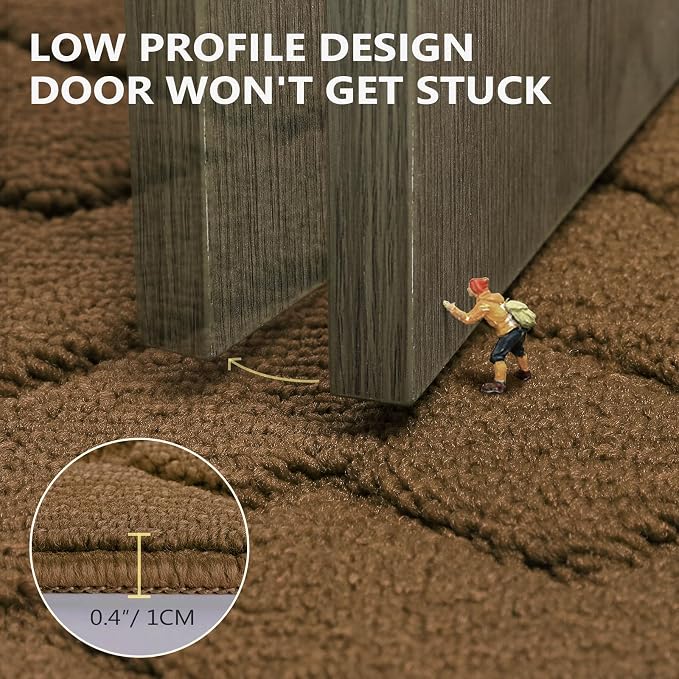 hicorfe Indoor Doormat, Front Back Door Mat TPR Backing Non Slip Mats 20"x31.5" - Image 3