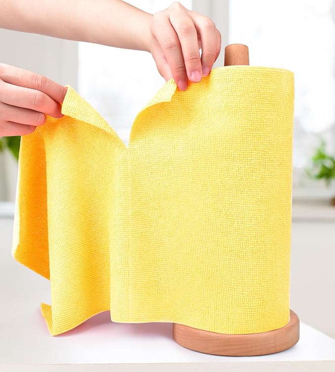 Microfiber Cleaning Cloth Roll–20 Pack, Tear Away Microfiber Towels, by CHAUNCEYHOME