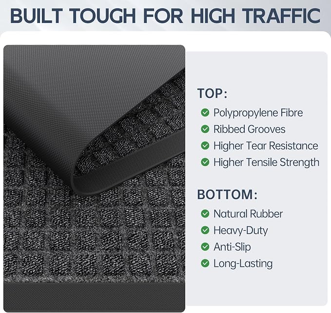 Amyracel Welcome Mat Indoor Door Mat, Heavy Duty Outdoor Mats - Image 5