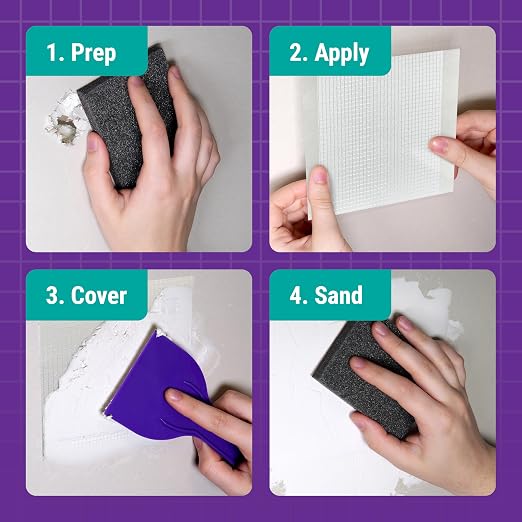 StrongPatch® 6 in. x 6 in. Flexible Self-Adhesive Wall Repair Patch – Versatile - Image 6