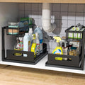 bukfen Under Sink Organizer, Pull Out Cabinet Organizer 2-Tier Slide Out by bukfen