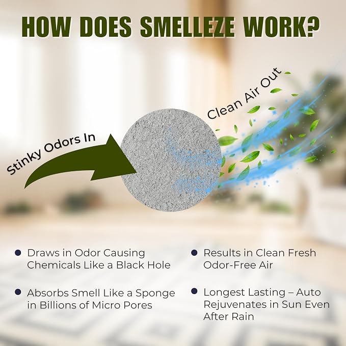 SMELLEZE Reusable Book Smell Removal Deodorizer Pouch: Rids Odor Without - Image 5