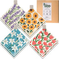 Swedish Dishcloths for Kitchen, 8 Pack Flower Reusable Paper Towels Washable by Eulnars