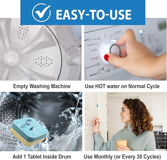SANI 360° Washing Machine Cleaning tablets, 24 pack is Formulated - Image 5