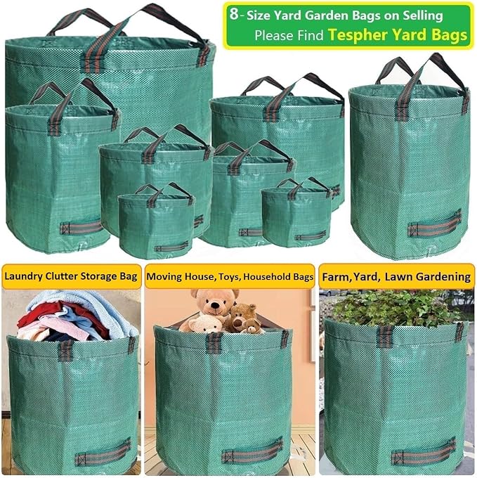 Professional 3-Pack 137 Gallon Lawn Garden Bags Big Yard Waste Bags - Image 3