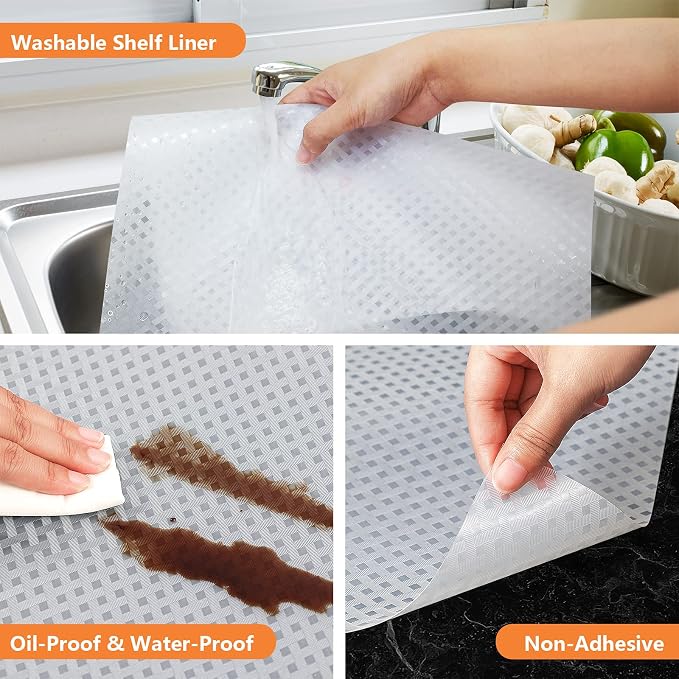 Shelf Liners for Kitchen Cabinets Refrigerator Liners Waterproof & Oil-Proof - Image 5