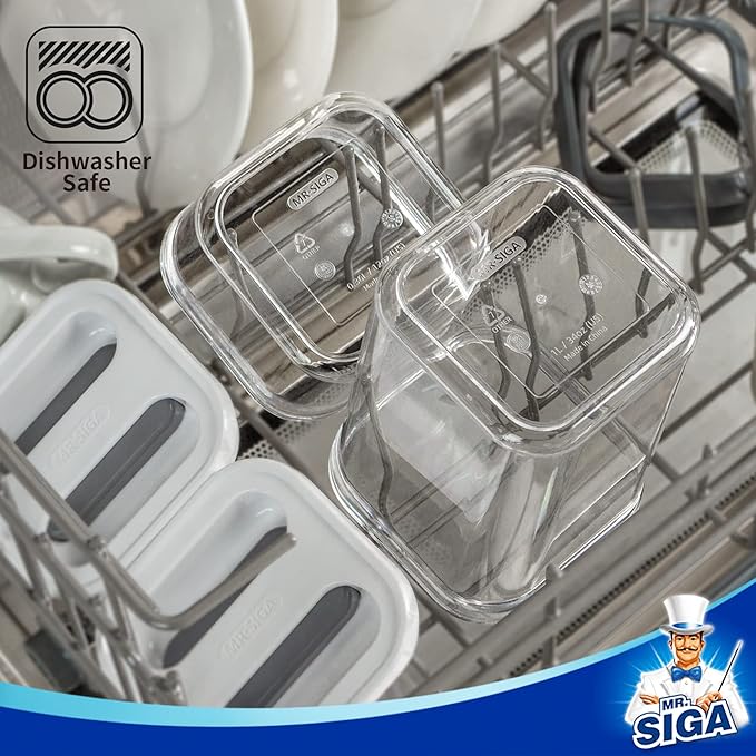 MR.SIGA 4 Pack Airtight Food Storage Container Set, BPA Free Kitchen Pantry - Image 6