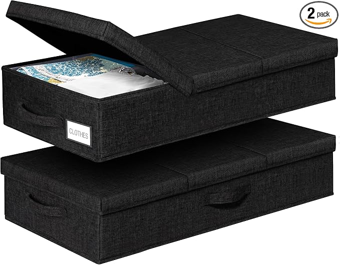 punemi Under Bed Storage Containers, Large Sturdy Under Bed Clothes Drawer by Punemi