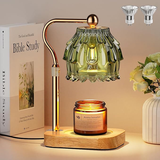 Candle Warmer Lamp with Timer Dimmer, Modern Wax Warmer by Qimh