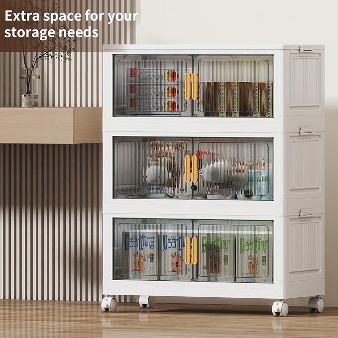 77Gal Stackable Plastic Storage Bins - Image 4