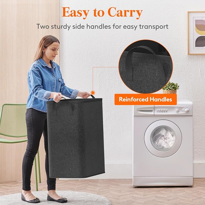 Lifewit 80L Large Tall Laundry Hamper, Collapsible Laundry Basket - Image 5
