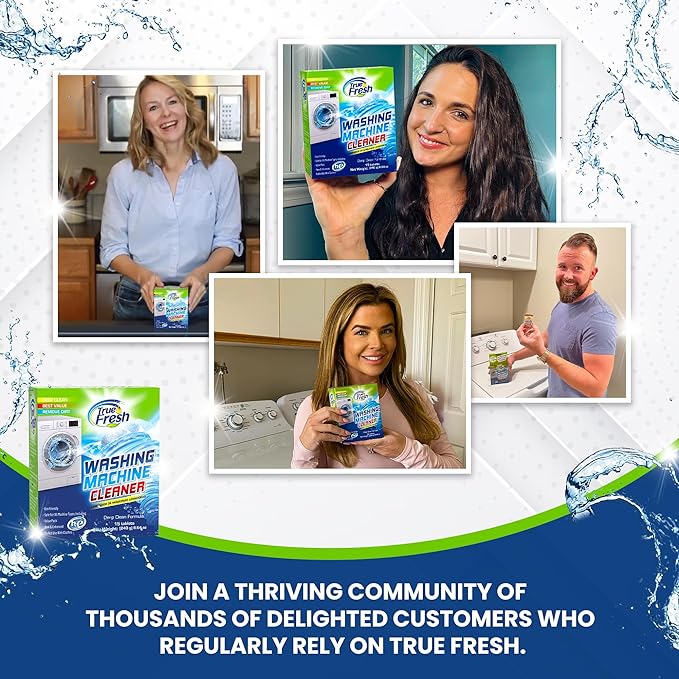 True Fresh Washing Machine Cleaner Tablets, 15 Solid Deep Cleaning Tablet - Image 6