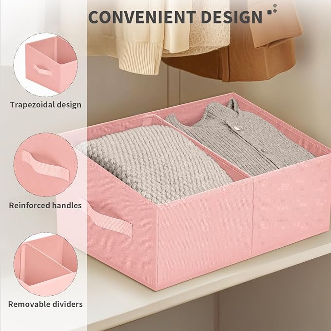 DIMJ Large Closet Shelf Organizer Bins 6 Packs - Image 4