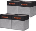 HNZIGE Cube Storage Baskets, Fabric Storage Cubes 12 x 12, Decorative Storage by HNZIGE
