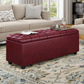38 Inches long Wine red Ottoman Bench by Unknown