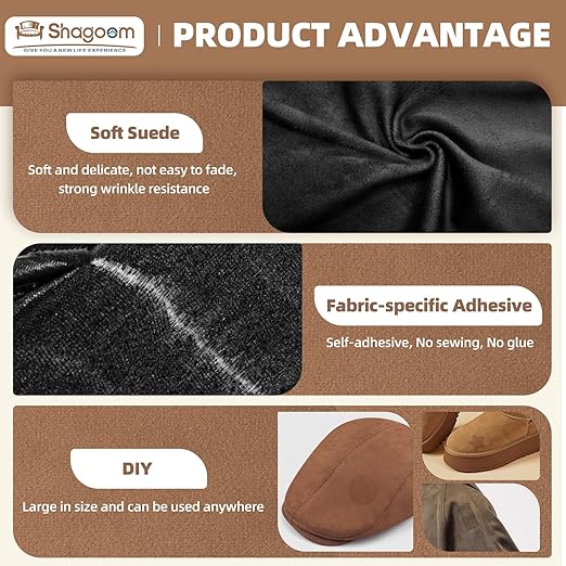 Suede Repair Patch, 17X158 Inch Fabric Large Repair Tape, Self-Adhesive Patches - Image 3