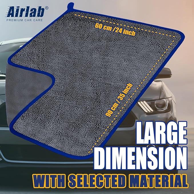 Airlab Microfiber Towels for Cars Wash Drying Extra Large Super Absorbent - Image 6