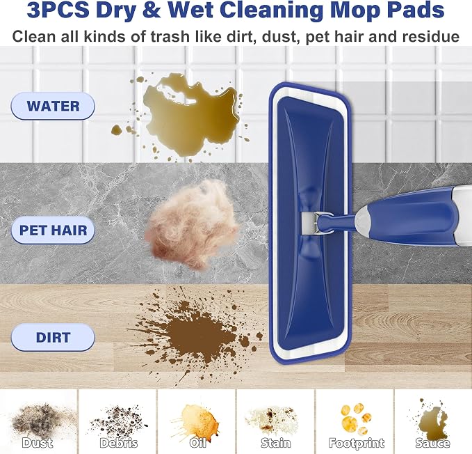 Microfiber Spray Mop for Floors Cleaning: Wet Dry Hardwood Floor Mops - Image 4