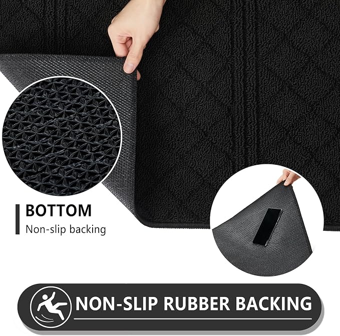 REFETONE Indoor Doormat, Front Back Door Mat 36"x59" Absorbent Rubber Backing - Image 5
