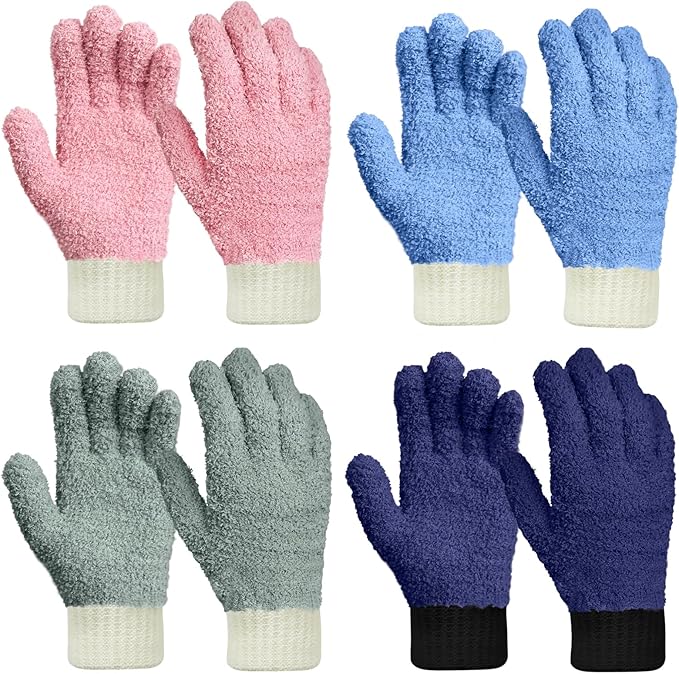 MIG4U 4 Pairs Microfiber Gloves by MIG4U
