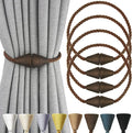 4 Pack Magnetic Curtain Tiebacks Rope Modern Handmade Curtain Tie Backs by CurtianTiebacks