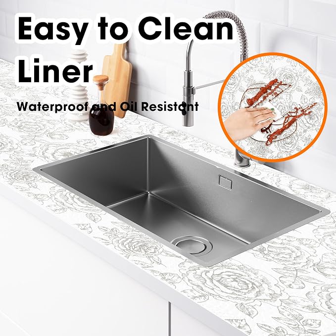 Drawer and Shelf Liner for Kitchen Cabinets Non-Adhesive Cabinet Liners for - Image 3
