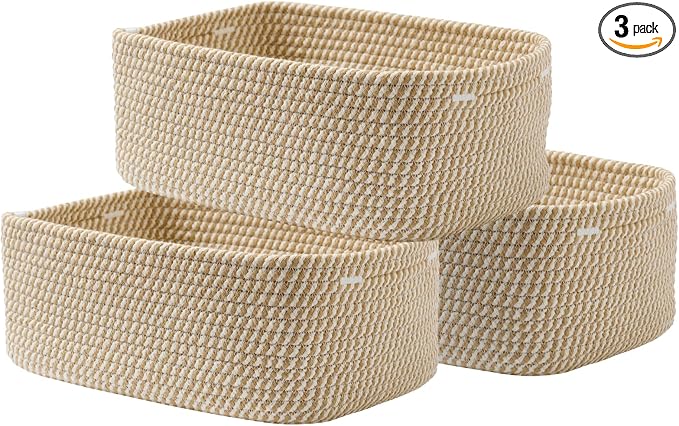 Small Woven Basket, 13.5 x 9.5 x 5 Inches, Storage Basket by KALLAX