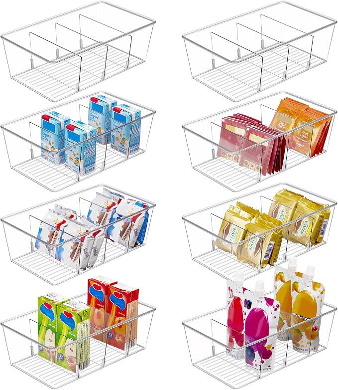 Vtopmart 8 Pack Food Storage Organizer Bins, Cabinet Organization and Storage by Vtopmart