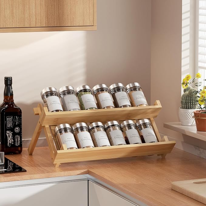 MUDEELA Bamboo Spice Rack Organizer - Image 6